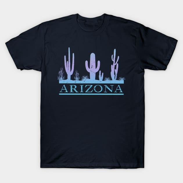 Arizona Cactus Retro Vintage Souvenir T-Shirt by Pine Hill Goods